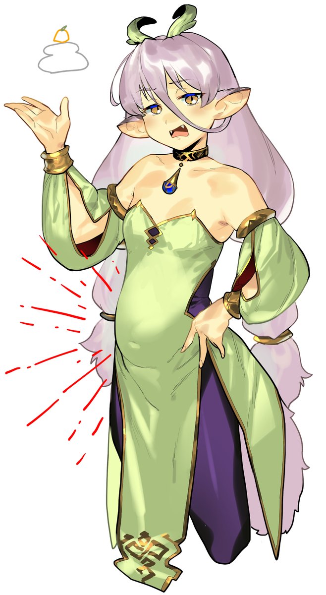 gilded_bs's tweet image. ご飯の量がシルエットに大きく影響しそ～な服だよクオン先生は