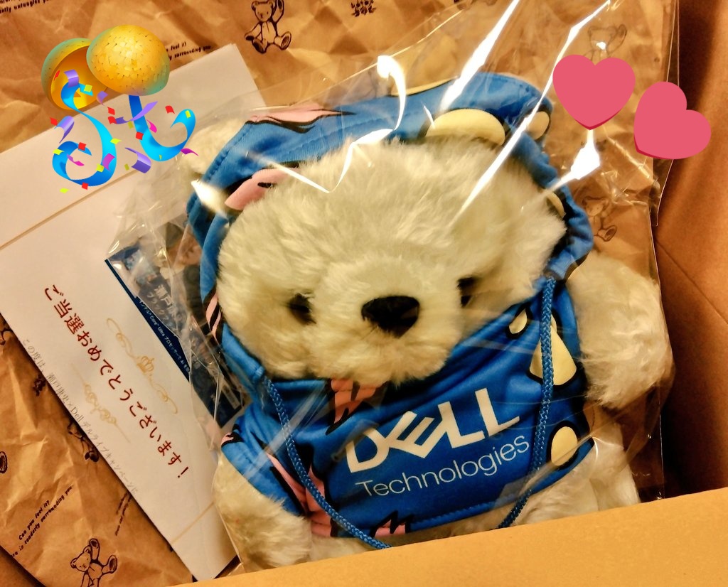 Dell_JPN 去年、当選DMを頂いておりまして… 本日！！デルベアーが届い