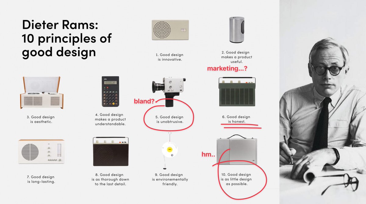 “Ten Commandments of Good Design” is NOT applicable to 2026 startups.

I was industrial design trained, so legends like Dieter Rams, Jonny Ivy etc. are hero for us.

First, context, though some may say design principle is universal, but reminded that Dieter is with Braun and he