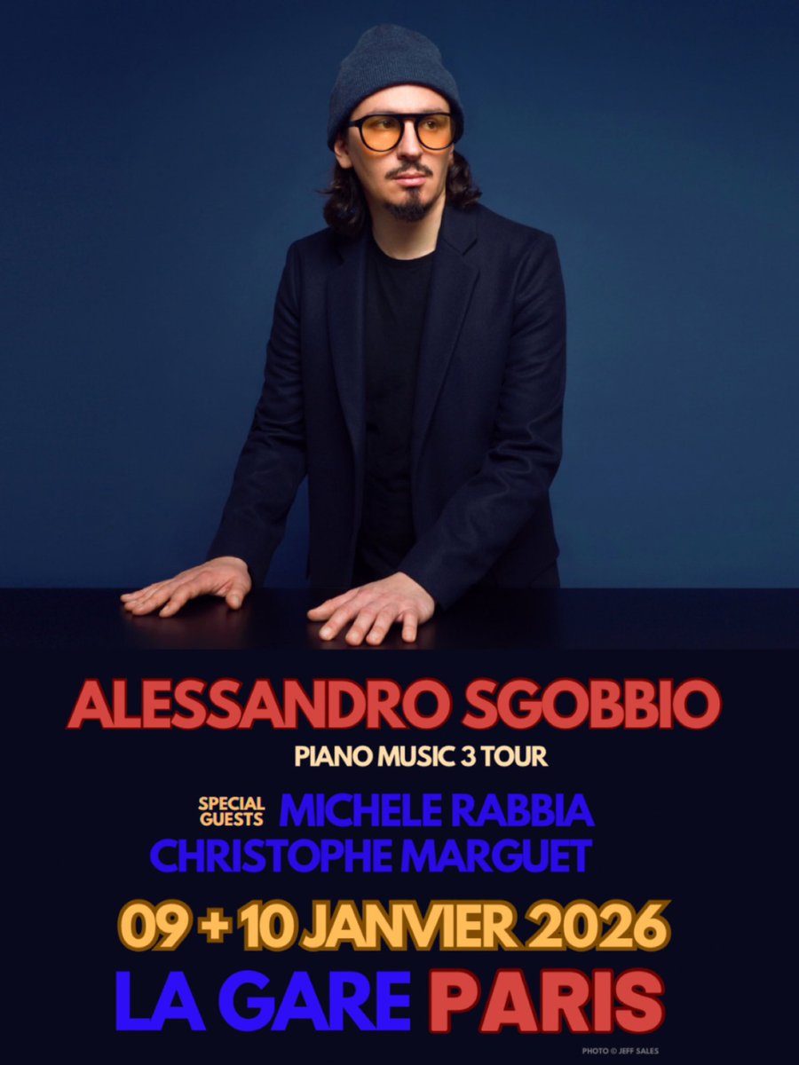 CFIIIS's tweet image. PARIS 🔥 ravi de jouer ce vendredi et samedi 9+10 janvier 2026 à #LaGareLeGore 🤍 à l’occasion de la sortie de mon album “Piano Music 3” 💯 en duo avec #MicheleRabbia (9.01) &amp;amp; #christophemarguet (10.01)

À très vite 😊

Alessandro
.
📸 © #jeffsales
#paris #jazz #alessandrosgobbio