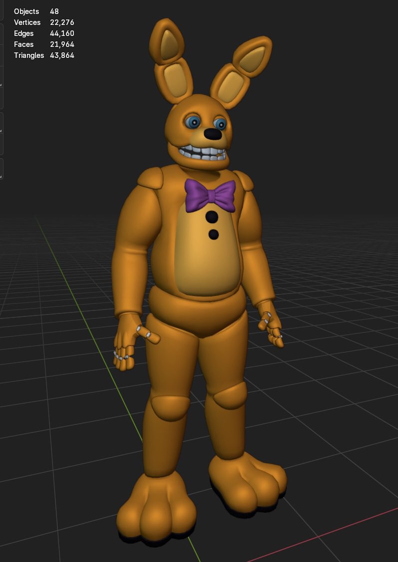 YELLOW RABBIT UPDATE!!
I still need to mess with the proportions a bit, but I got a lot done last night!!
(MORE IN REPLIES)
#fnaf2movie #springbonnie