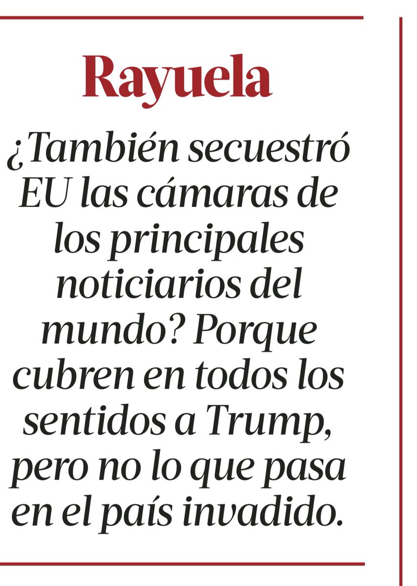 ¿La Jornada es o se hace?

No hay periodismo en Venezuela.
El “país invadido” no permite hace años la entrada a prensa extranjera e hizo una razzia contra los medios: desde presionar a propietarios a venderle a testaferros del régimen, hasta tomar el negocio de importación de