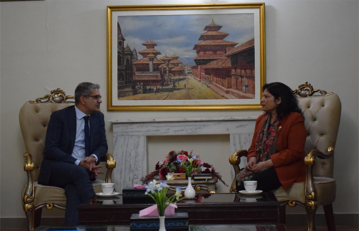 NepEmbIsb's tweet image. Ambassador Rita Dhital was pleased to receive H. E . Tarik Ali Khan, High Commissioner of Canada to Pakistan, for an introductory meeting today. They discussed strengthening Nepal-Canada relations in the meeting.