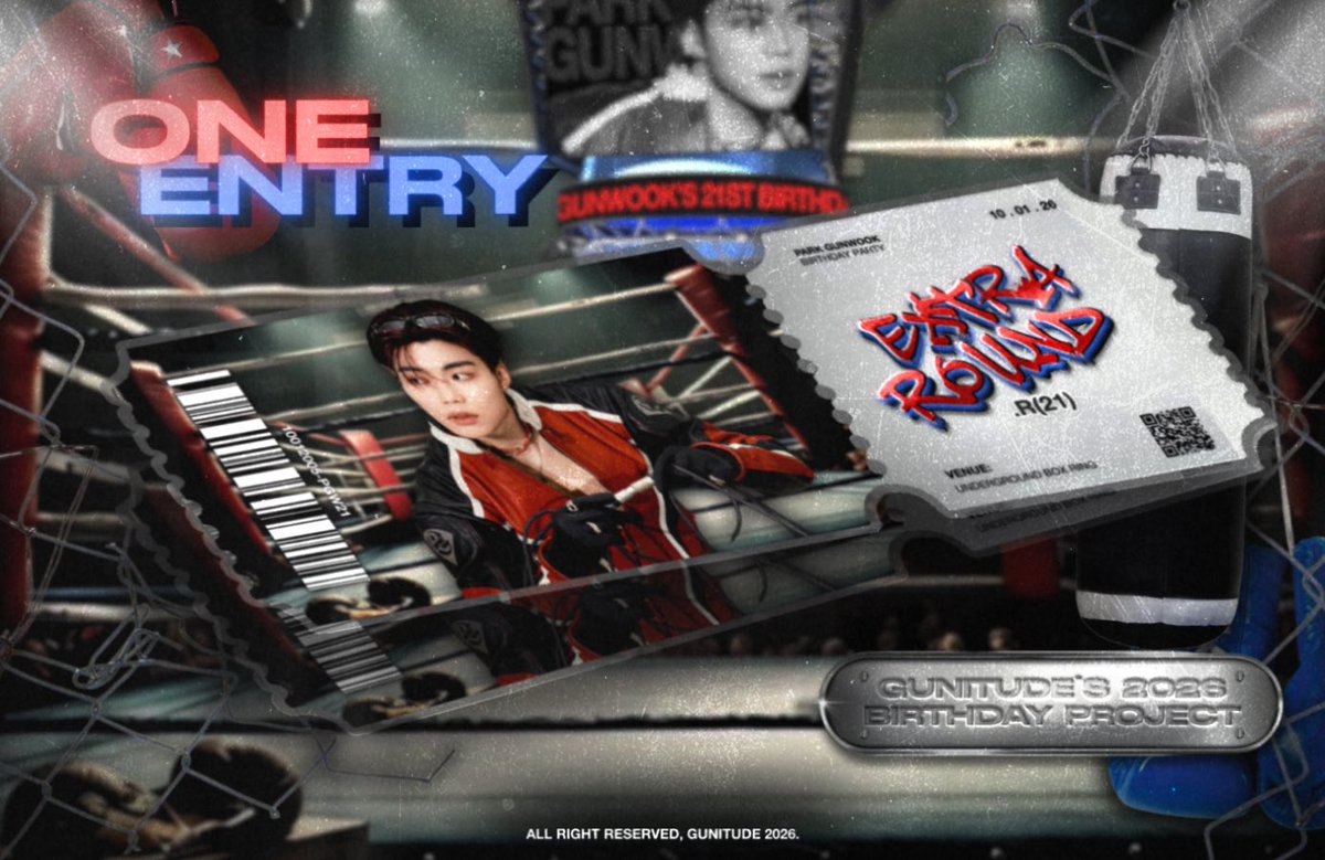 Yujsn's tweet image. The ring bell sounds, signaling the fight is on.🥊🔥 I, Lucia, stand ready to witness 𝗣𝗮𝗿𝗸 𝗚𝘂𝗻𝘄𝗼𝗼𝗸’s EXTRA ROUND and take part in this high-energy celebration, where every punch hits with courage, drive, and rising fire.