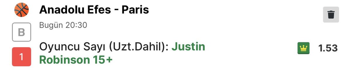 DoubleScreen23's tweet image. Justin Robinson 15+ Sayı
1.53
STAKE 8/10

Robinson Paris hücumunda topu yönlendiren ve skor arayan bir guard. Penetre sonrası bitirişleri ve orta mesafe şutlarıyla düzenli üretim yapabiliyor. Tempo yükseldiğinde sorumluluk almaktan çekinmiyor.
15 sayı baremi, rolü ve şut hacmi…