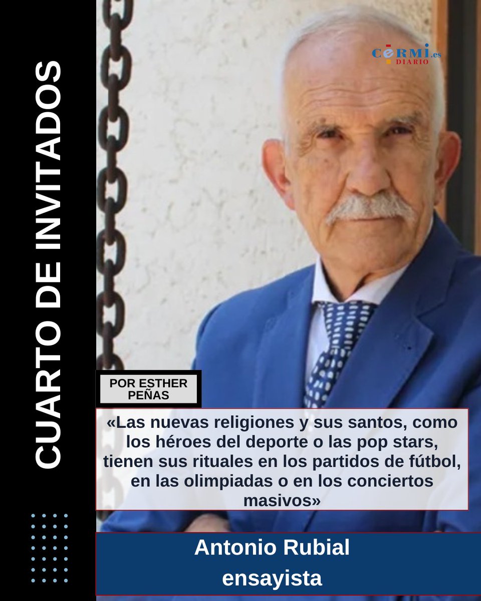 Cermi_Estatal's tweet photo. 📃Antonio Rubial, ensayista: «Las nuevas religiones y sus santos, como los héroes del deporte o las pop stars, tienen sus rituales en los partidos de fútbol, en las olimpiadas o en los conciertos masivos» 🔗https://t.co/uKYBXyanfv #CermiDiario #cuartodeinvitados por Esther Peñas https://t.co/oW0NZGUjSM
