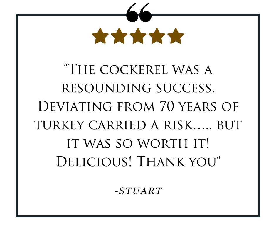 PackingtonFR's tweet image. From 70 years of turkey to trying something new… and what a result! 🐓✨

Thank you for choosing Packington Free Range for such a special moment.