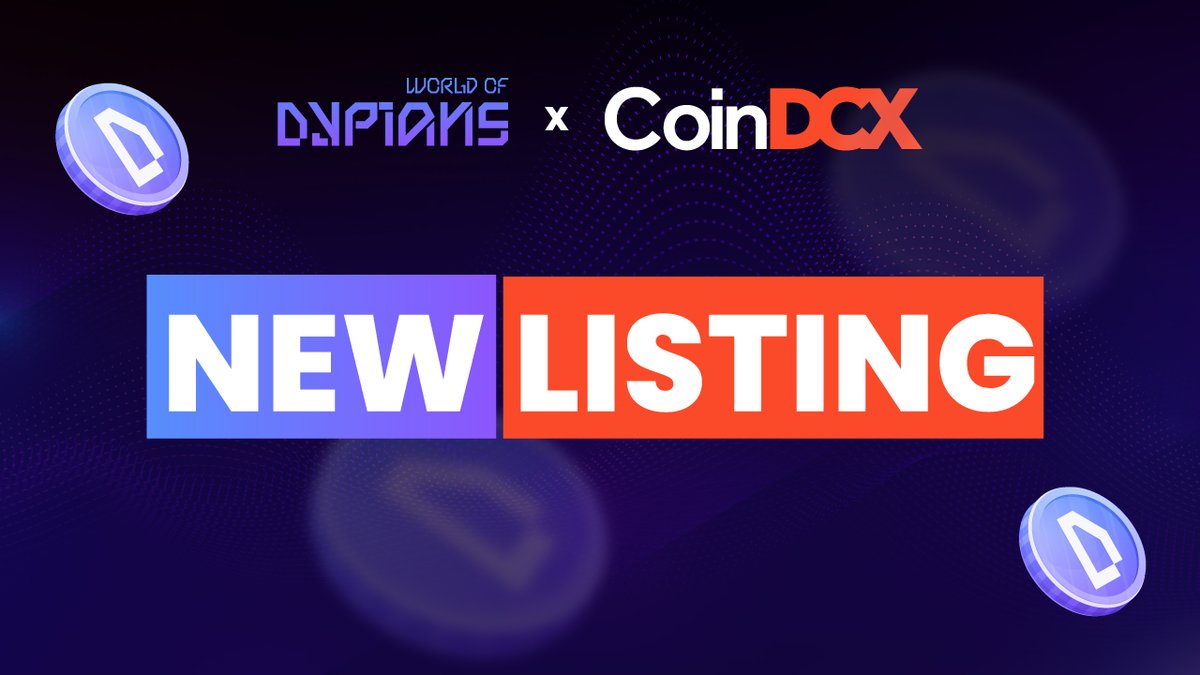worldofdypians's tweet image. 🇮🇳 Big move for $WOD!

WOD is listed on @CoinDCX, the largest crypto exchange in India, opening access to one of the fastest growing crypto markets globally.

CoinDCX is backed by @coinbase, with multiple strategic investments supporting its long term vision and scale. This marks…