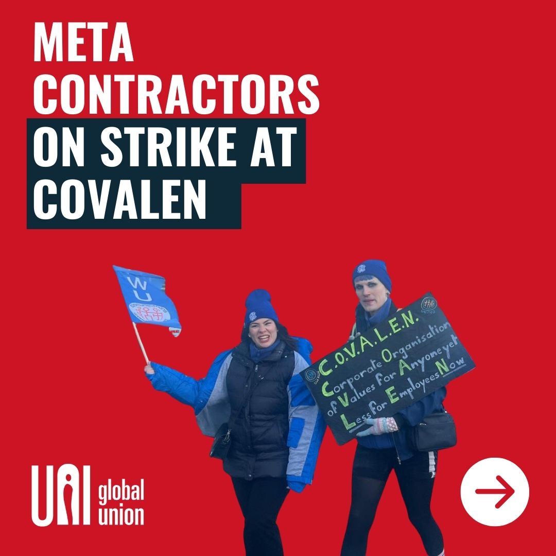 🚨 This is why Meta contractors at Covalen have been on strike in Ireland  this week 🇮🇪✊ 📣 Social media platforms must take responsibility for the  workers in their supply chains. 👊