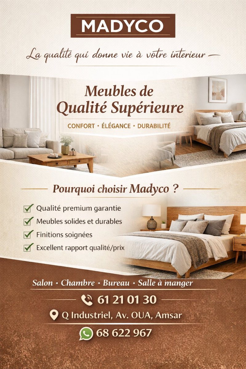 Dyna_Co's tweet photo. 📌MADYCO, la qualité qui donne vie à votre intérieur.
#Meubles #WeDesign #WeBuild #WeRestore #BoseBigeBicayeNeza @PierreNiyungeko @Niyomwu47565400 @PATTHEBURUNDIAN https://t.co/tlwK1kXGdk