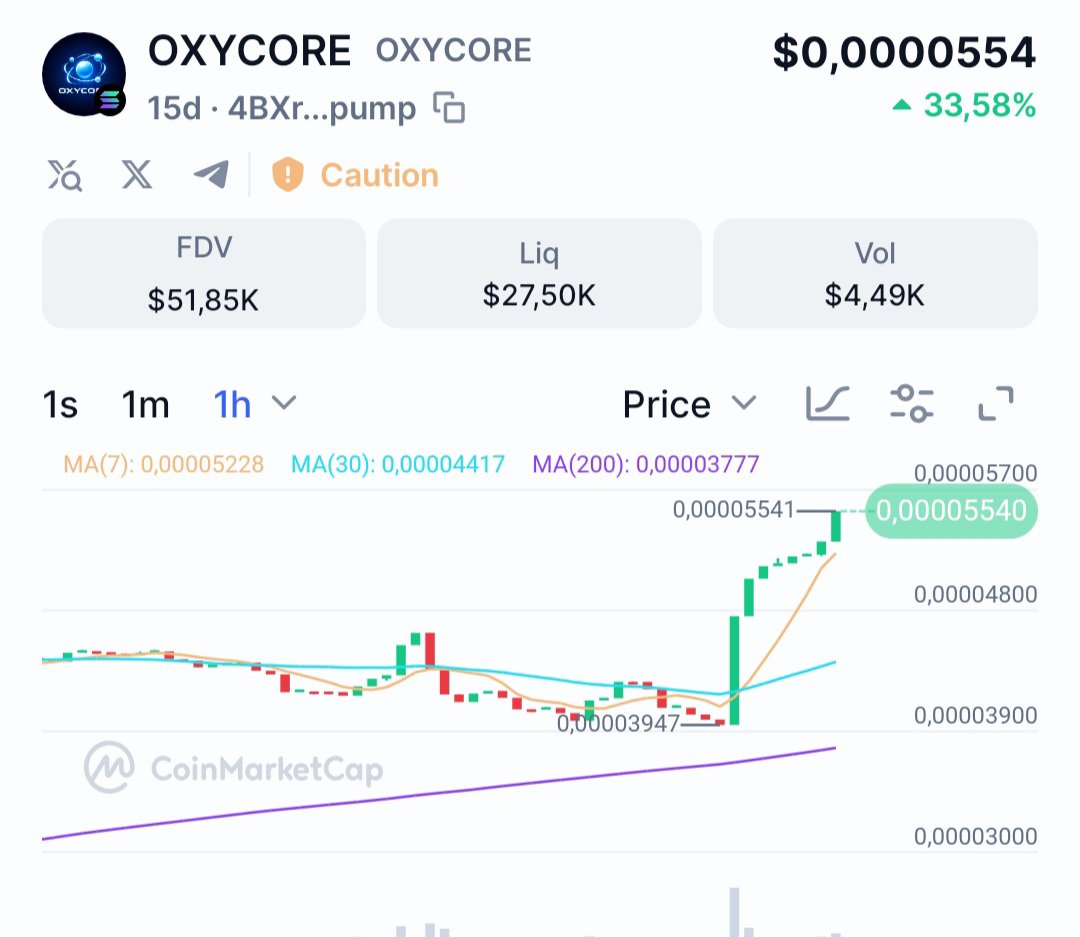 Oxycore_'s tweet photo. Congratulations Oxycore holders!
Another NEW ALL-TIME HIGH!
The charts are rising, the community is growing, and momentum is unstoppable! 🌕🔥

#buyoxy #Blockchain #dex #Coinbase #CMC https://t.co/Bzo7OQgUt6