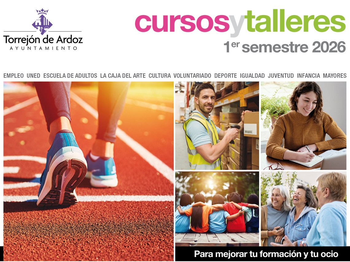 OCIO Y FORMACIÓN | Conoce la oferta de cursos y talleres para este primer semestre del año 2026 ¡Inscripciones abiertas! #TorrejónDeArdoz 
🔗 ayto-torrejon.es/noticia/nota-d…