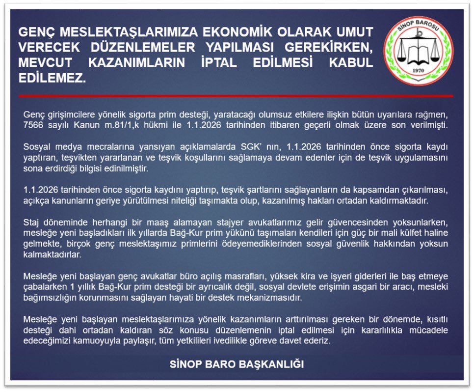 Sinop Barosu tweet media