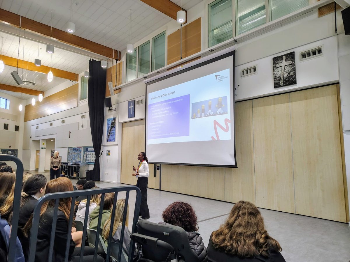 StAnnesAcademy's tweet image. Many thanks to @GM_Higher for their Y9 assembly this morning to learn about higher education and apprenticeships in advance of taking their #GCSE options. #careerseducation #nextsteps #wehavefaithinourfuture @CranmerTrust