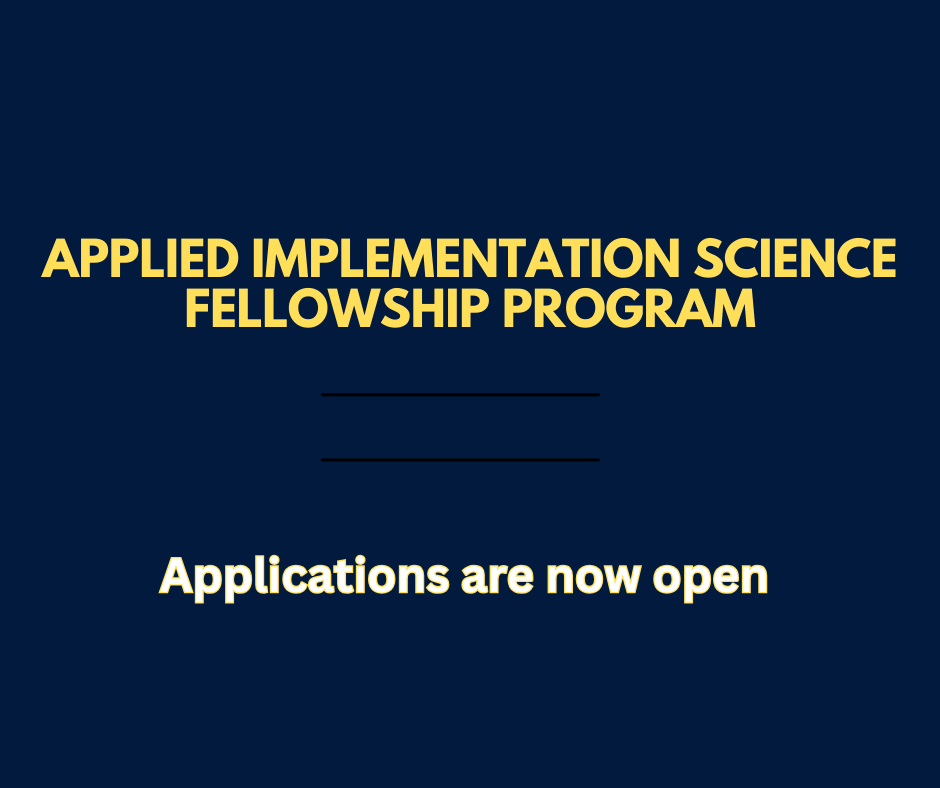 🚨 Applications Open! 🚨  
AcademyHealth’s Applied Implementation Science Fellowship offers:
$150K/year stipend

2 years of mentorship + training

⏰ Deadline: Feb 13, 2026 (5 PM ET) 
👉 Apply: wp.me/p23f03-iox

#ImplementationScience #HealthResearch #FellowshipOpportunity
