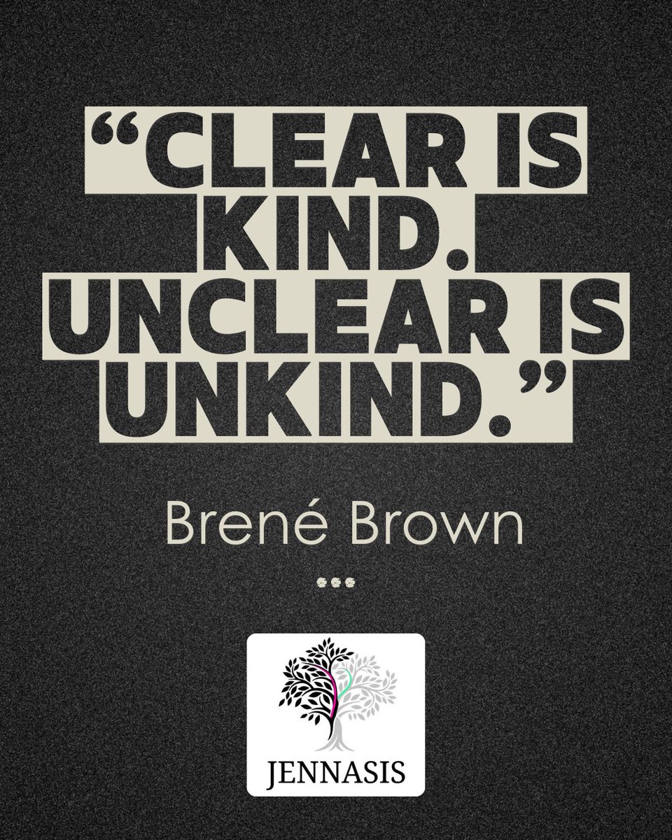 “Clear is kind. Unclear is unkind.”- Brené Brown
The most effective leaders create safety through clarity and being real, even when it’s uncomfortable. Grounded truth gives teams confidence, alignment, and momentum. #digitalmarketing #jennasismarketing #12Lessons  #BreneBrown