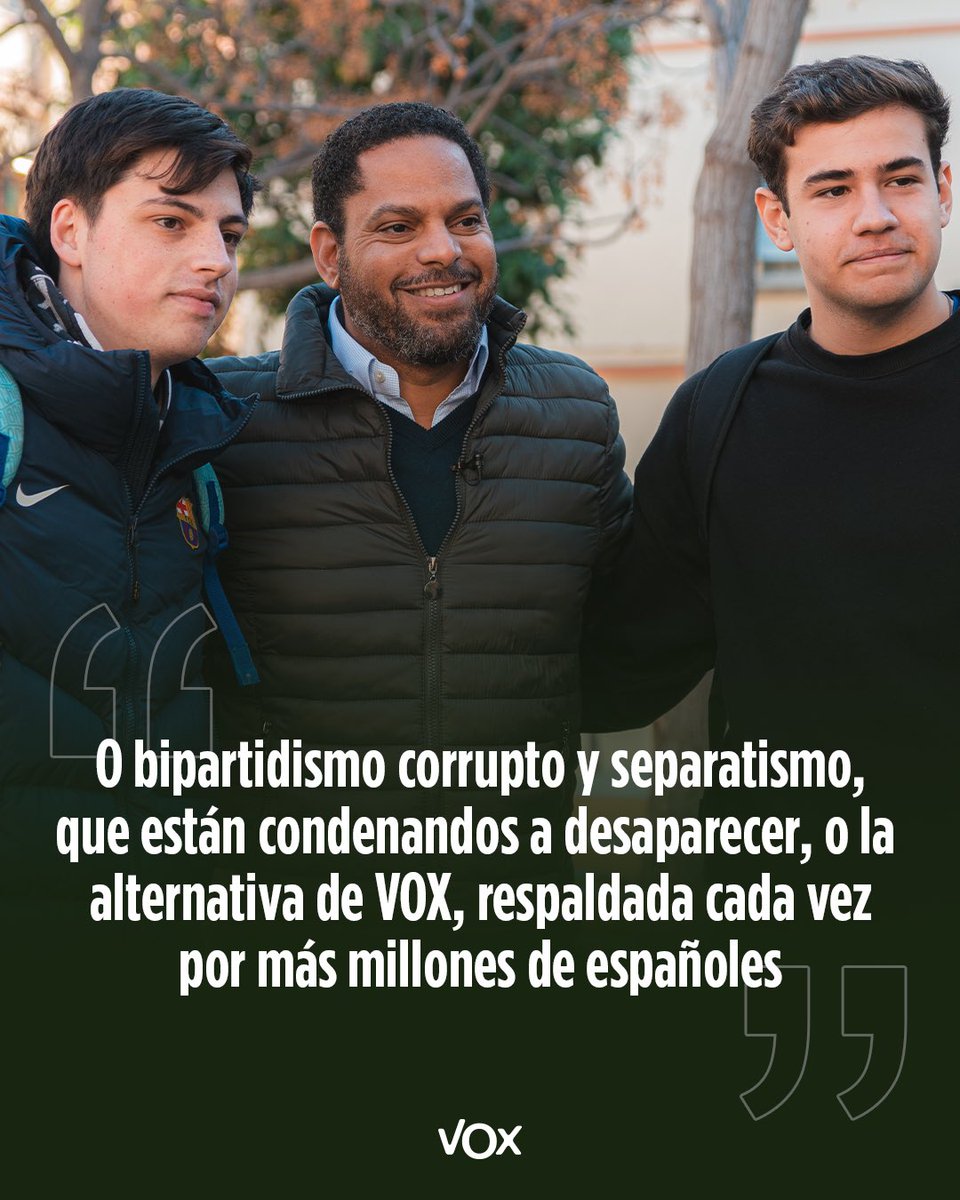 VOX_Cataluna's tweet image. ❌ El bipartidismo y el separatismo nos han traído ruina e inseguridad.

Sólo VOX lucha por los intereses de la familia trabajadora.

@Igarrigavaz ⬇️