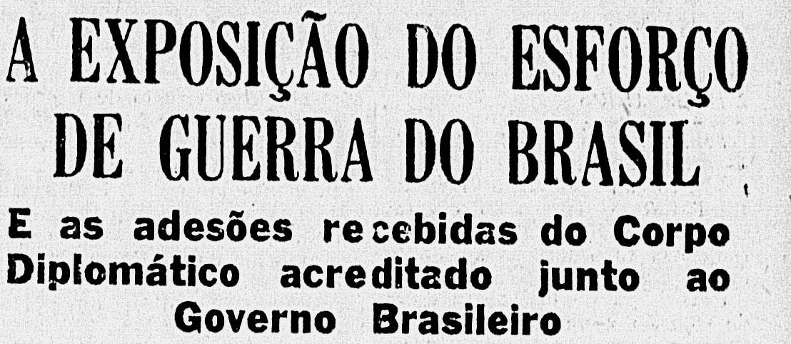 sentandoapua's tweet photo. Notícias da 2ª Guerra: 07JAN1944-A exposição do esforço de guerra do Brasil https://t.co/OBaVuO0IV3 

#JAN44 #ANoite #WWII #FEB https://t.co/AYm5D3Dpur