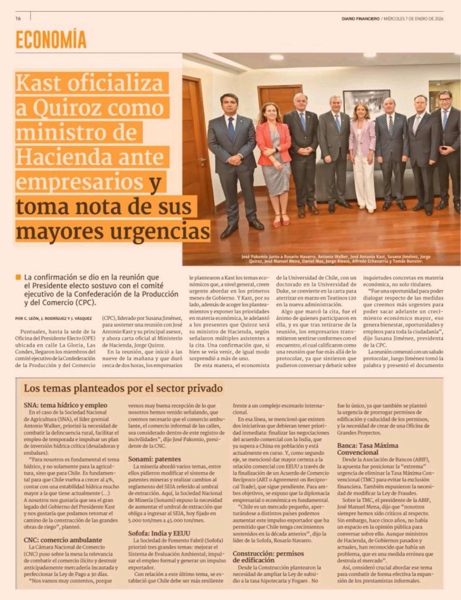 cleporati's tweet image. La elección del ministro de Hacienda, Quiroz, dada su historia, es en definitiva el camino a la “desregulación sin complejos” y así dejar vía libre a los grandes grupos económicos para que actúen sin controles, incluso si eso implica colusión, concentración del mercado y abuso de…