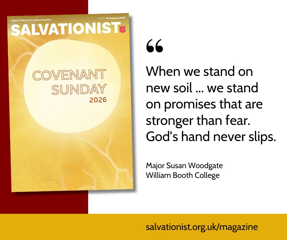 Covenant Sunday could change your approach to 2026, if you let it! Unpack this year's theme of Break Ground, Bring Hope with us in this week's issue of Salvationist!

Subscribe to the magazine or read articles from the issue online: salvationist.org.uk/magazine.