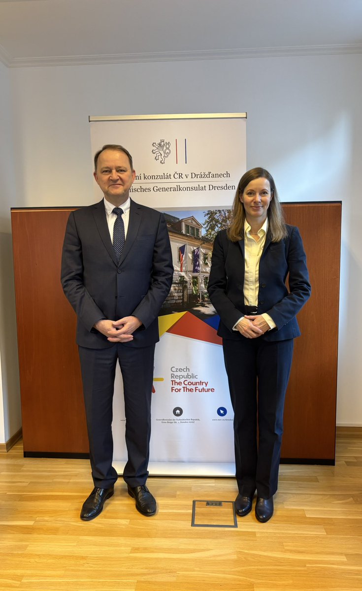 Guter Austausch heute mit Ulrich Menke, Staatssekretär im Sächsischen Staatsministerium für Umwelt und Landwirtschaft. 🇨🇿 und Sachsen verbindet eine enge Zusammenarbeit und viele gemeinsame Positionen. 🤝