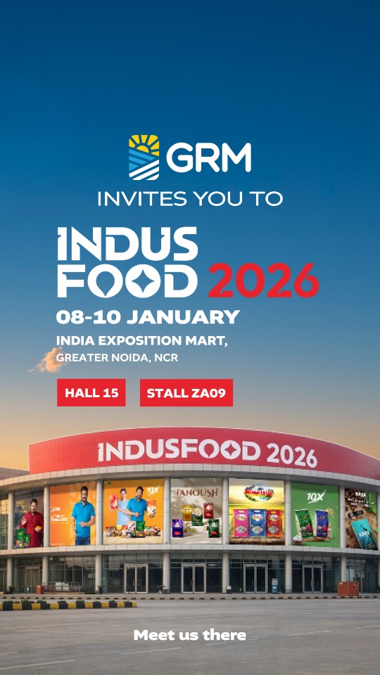 Every market has a story.
Ours continues at #Indusfood2026.
Meet GRM and explore export-grade rice, trusted food staples &amp; modern consumer brands built to scale with trust.
India Exposition Mart, Greater Noida, NCR
Hall 15 | Stall ZA09
#GRM #IndusFood #FMCG #B2B #GRM #10X #Rice