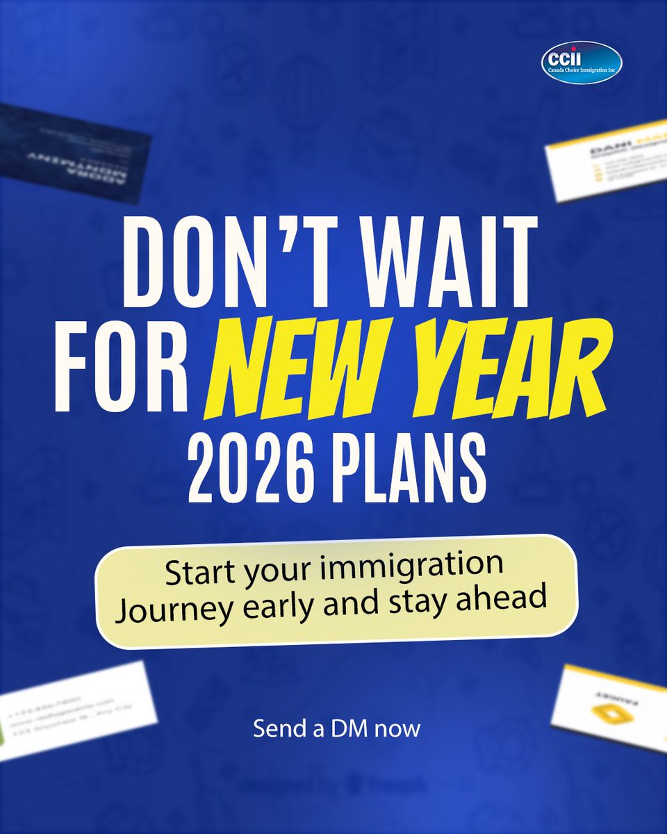 canadachoice1's tweet image. .
2026 Canada plans start now 🇨🇦
Avoid delays and mistakes.
Apply with Canada Choice Immigration.

Send us  a DM
.
.
#amazingdream #studyplan #studyvisa #visitvisa #canadachoiceimmgrationinc #visaapprovals #canadiandream #missionispossible #customerserviceweek2025