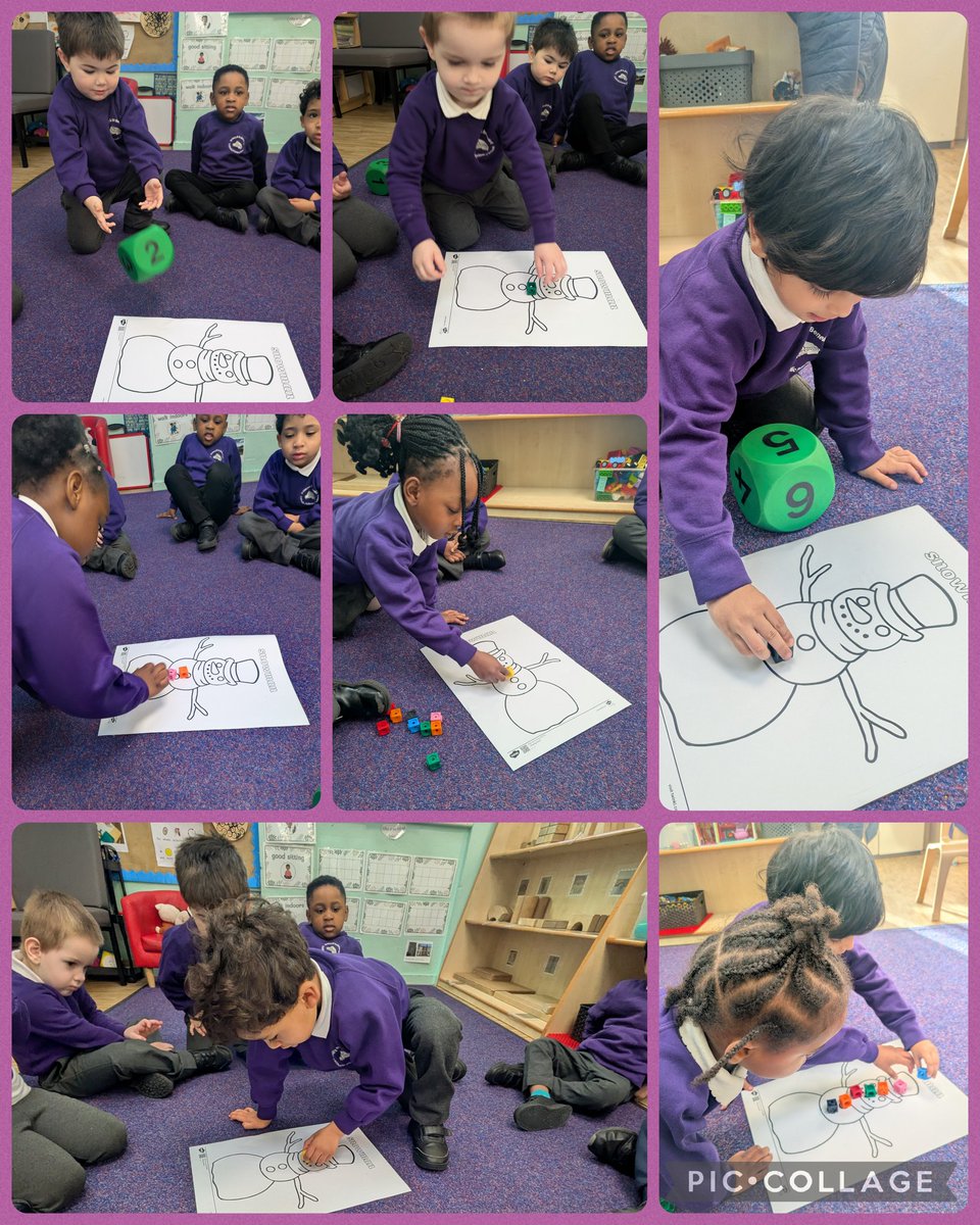 StMaryStBen's tweet photo. Nursery children enjoyed a fun maths game matching the snowman’s buttons to the number on the dice ❄️
We practised counting, number recognition and turn taking through play.
#Maths #EarlyYears #WinterLearning #PlayingIsLearning https://t.co/NkRV4srqZE