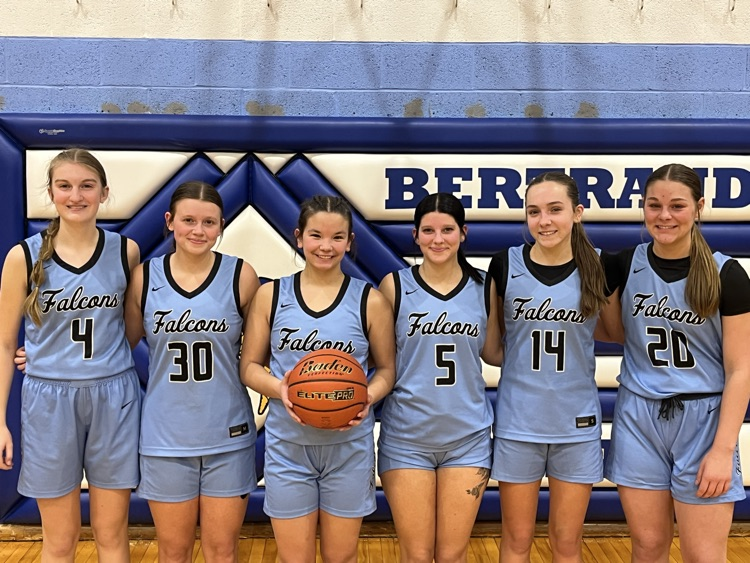 In last night's basketball game at Bertrand, senior Cheyenne Lieb broke the girls basketball school record for made 3 point shots in a game with 5! Cheyenne is now just six more 3's away from the school career record for made 3's. Way to go Chey!