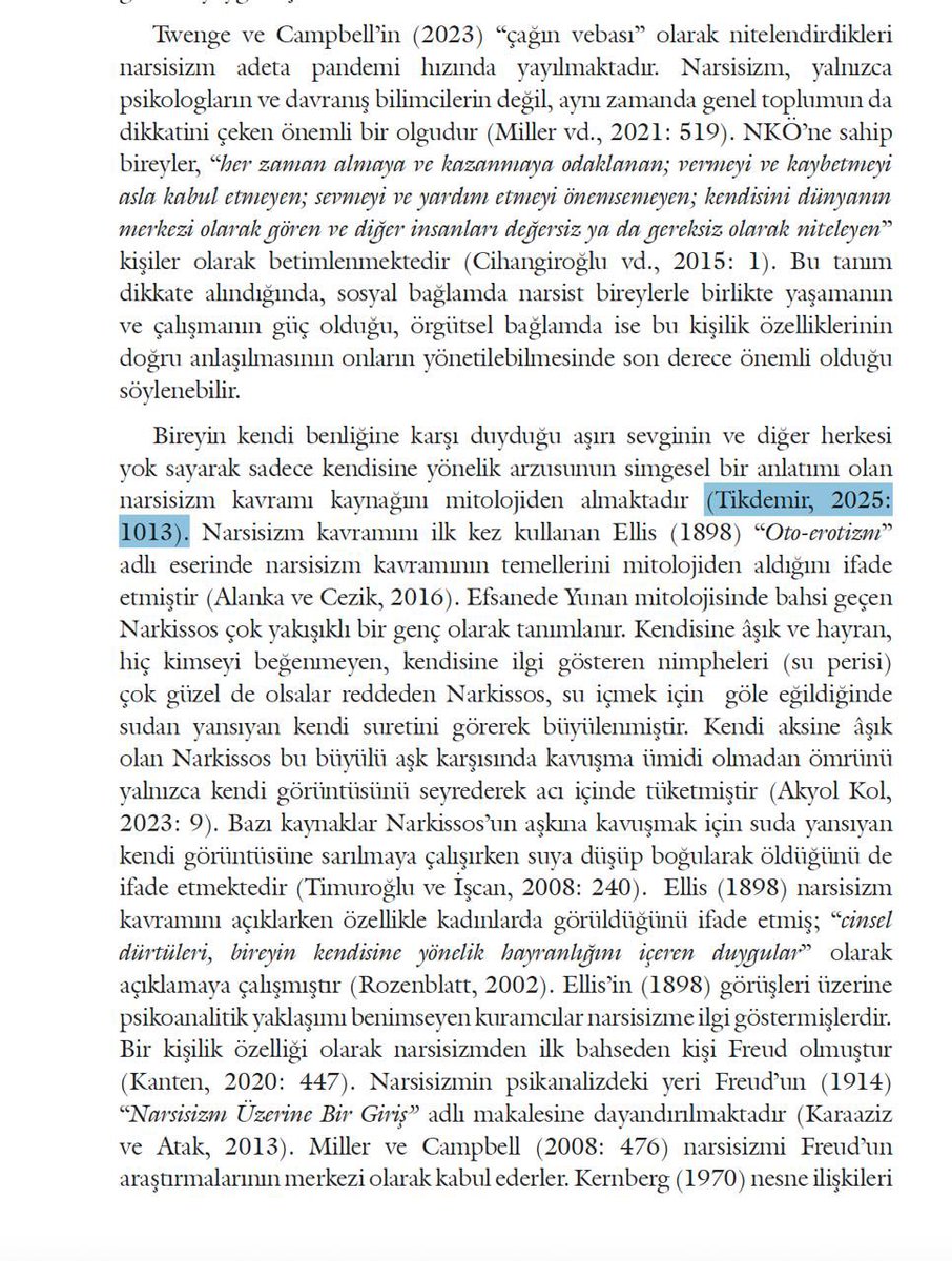 2026’da ilk atıfım “Narsisistik Kişilik Özellikleri ve İmposter Sendromunun Benzer ve Farklı Yönleri” başlıklı çalışmadan geldi. Güzel bir makale olmuş. Yazarı tebrik ederim.