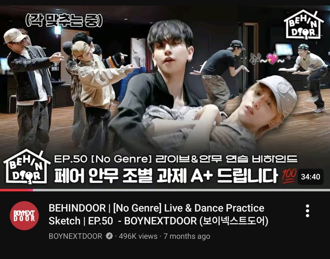bbibbiriwoo's tweet image. just noticed they don’t use thumbnails like this or put the behindoor logo on the videos anymore 😧