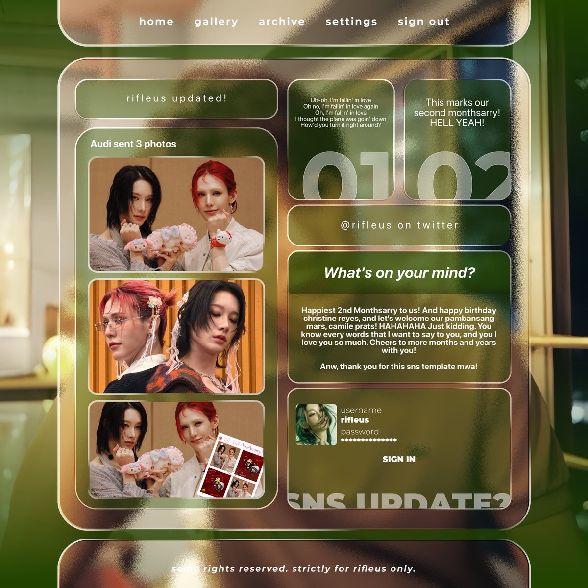 ⠀⠀

     𓆩˖⊹ ┈┈┈┈ ☁️𓂃 ༶⋆✿ ┈┈┈┈ ⊹˖𓆪

       second win for the cloud and ilya
       the cloud loves you more than ever.
    
       — Happy 2nd win to us <a href="/rougepunk/">Hiroya.</a> ! 
           2 months of rage baiting you. YAY 

⠀⠀️️