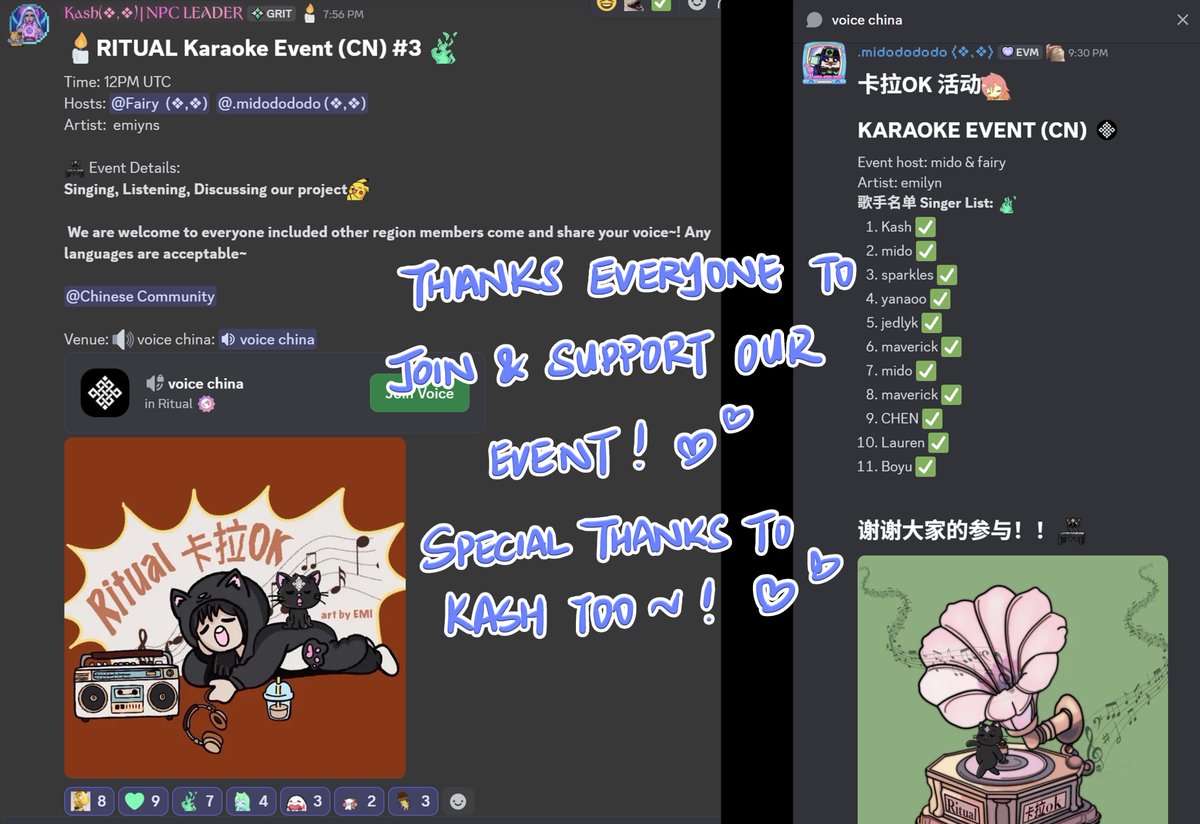 Gritual~!! thanks to everyone came and support our event!! 💙💚
Happy New Year~!! <a href="/ritualfnd/">Ritual Foundation</a> <a href="/boyu34256/">BoYu柏羽 (❖,❖) (✱,✱)</a> 

<a href="/Jez_Cryptoz/">Jez ritual/acc (❖,❖)</a> <a href="/joshsimenhoff/">Josh (❖,❖)</a> 💚💙