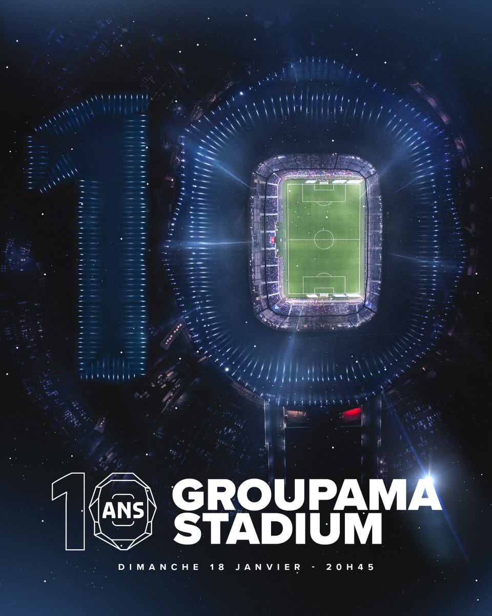 GroupamaStadium's tweet image. Il y a 10 ans jour pour jour, le Groupama Stadium était officiellement inauguré 🥳

Merci aux millions de supporters et de spectateurs qui le font vibrer depuis ✨

Merci à toutes celles et ceux qui écrivent son histoire depuis 10 ans ❤️