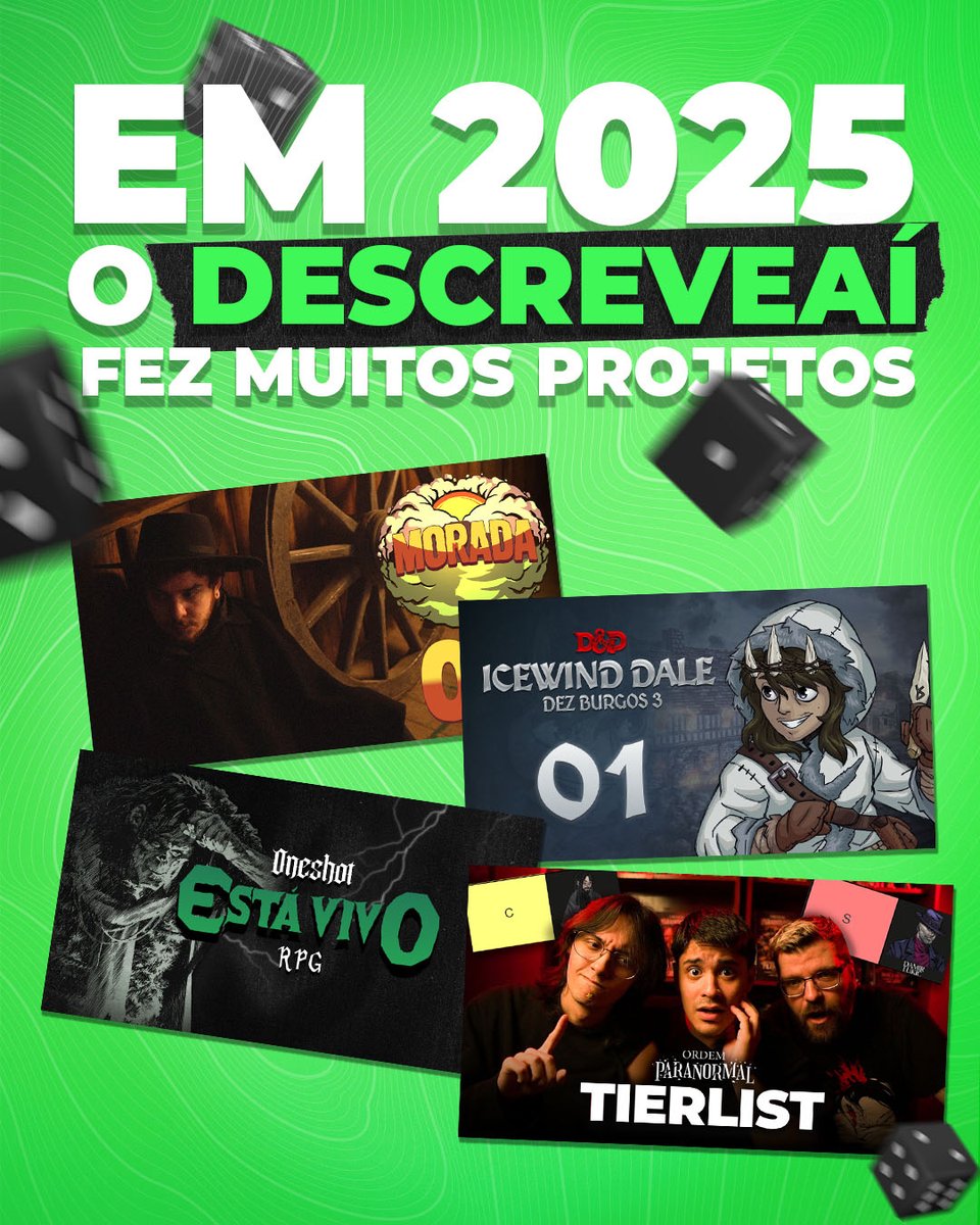 eusouocae's tweet image. Oi! Eu sou o Cae!

Ano passado, foi ano de muitos testes, projetos novos e aprendizado no "Descreveaí". Mas principalmente auto descoberta. 

Eu sei que falando assim parece algo super profundo. Mas na verdade, esse sou apenas eu me reencontrando no que eu quero produzir aqui.
+