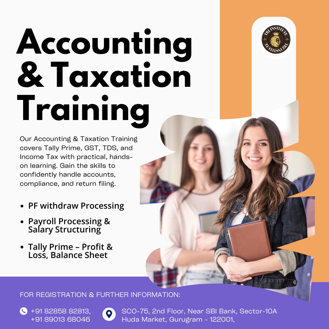 Tbj_Institute05's tweet photo. #AccountingTraining #TaxationTraining #TallyPrime #GSTFiling #TDSReturn #IncomeTax #JobReadySkills #PracticalLearning #FinanceCareer #SkillDevelopment
Phone: +91 82858 82813, +91 89013 68046
SCO-75, 2nd Floor, Near SBI Bank, Sector-10A, https://t.co/hJkAOR8Jyq