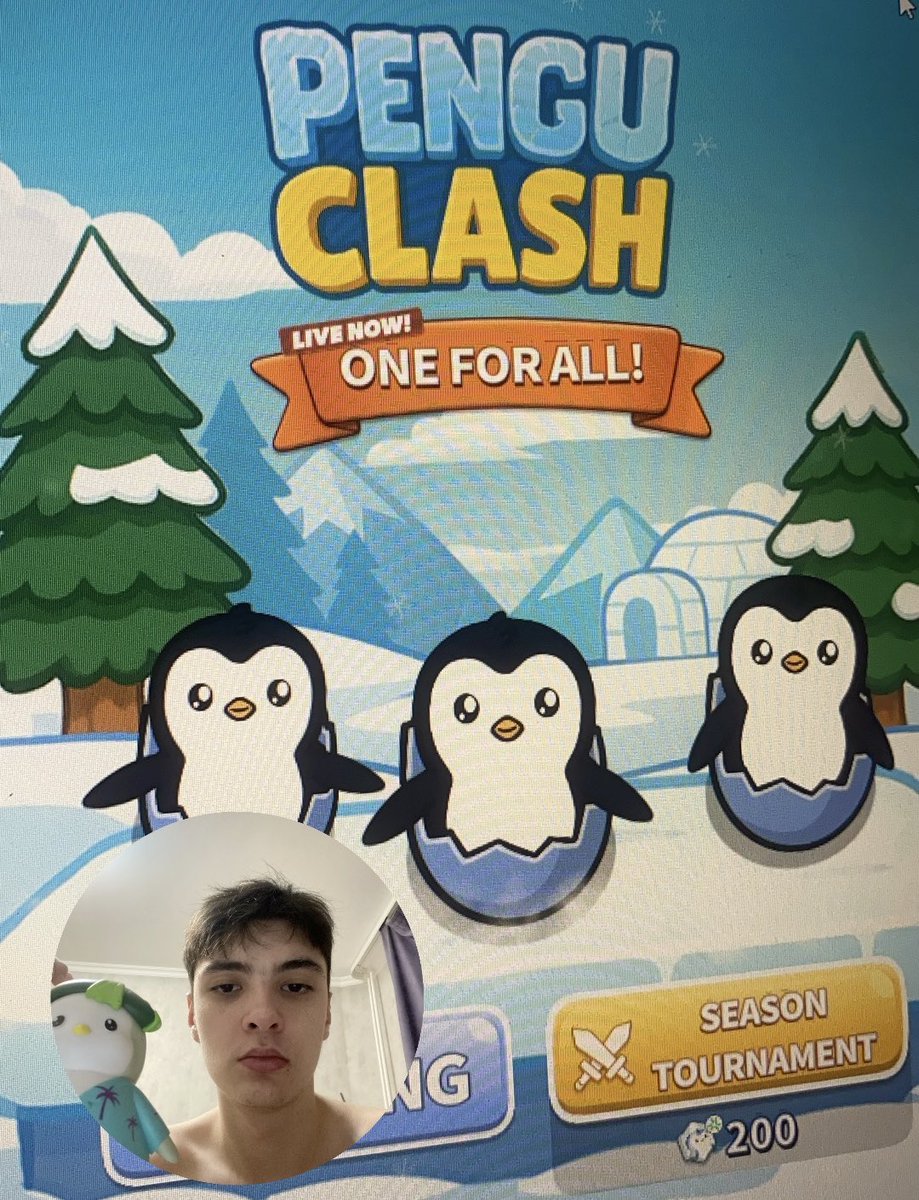 GmAbs Family, finally I'm back today, I want to spend the day with my Pudgy playing PENGU CLASH, who wants to play with me?
