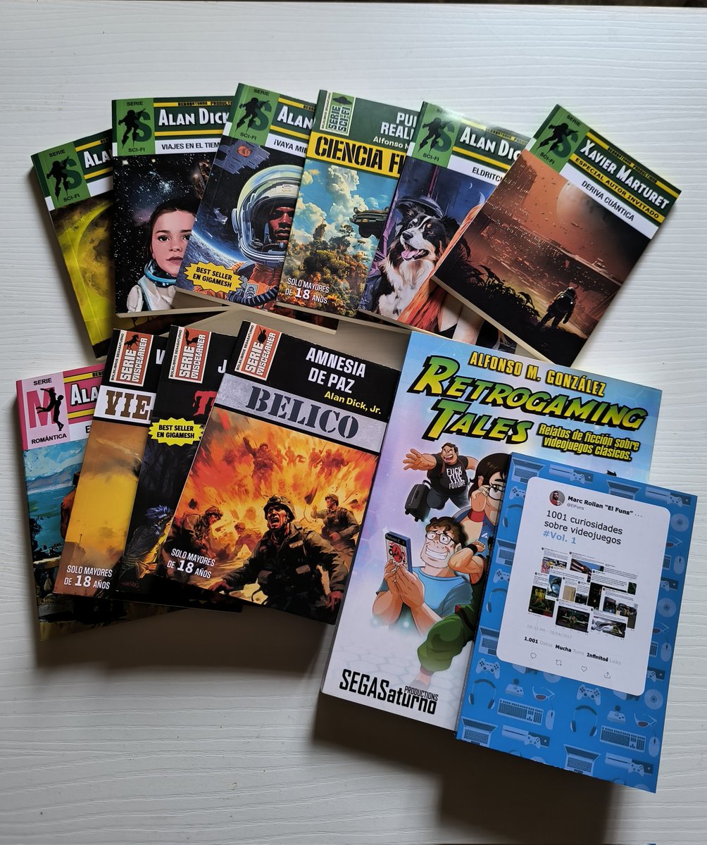 PerezBen's tweet photo. Llegó el pedido de bolsilibros y relatos de @SEGASaturnoProd, con obsequio incluido. A destacar la atención y el trato recibido de @alfonsryo durante todo el proceso. 🙂 https://t.co/khROOoHfs4