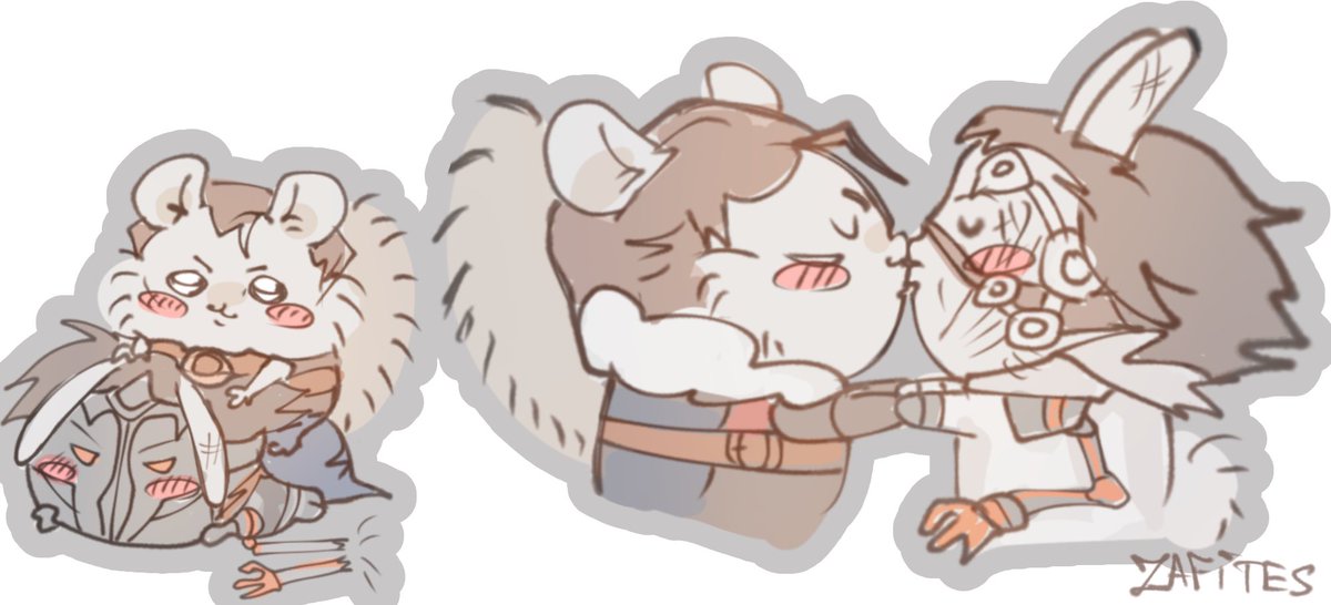 zafites's tweet image. vikjay chiikawa kiss #CHIIKAWA #vikjay