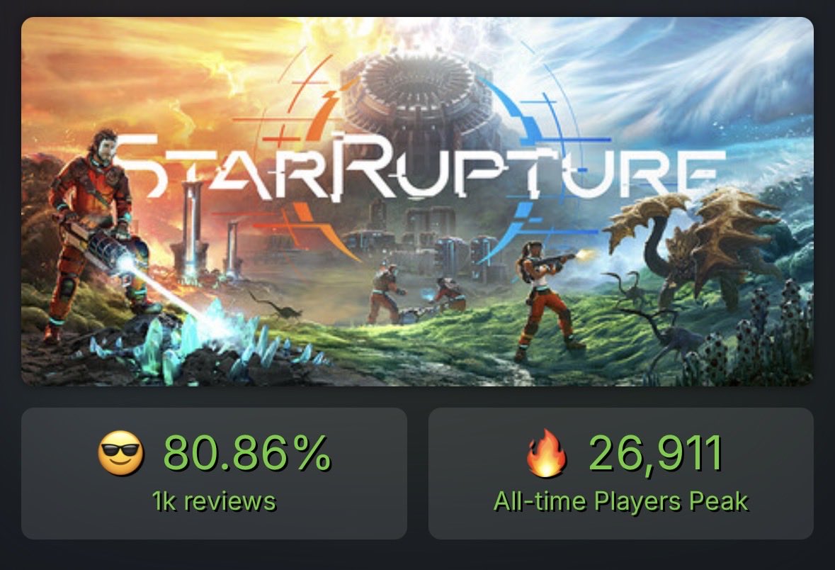 Congrats to <a href="/creepy_jar/">Creepy Jar</a> on the successful Early Access launch of StarRupture $CRJ