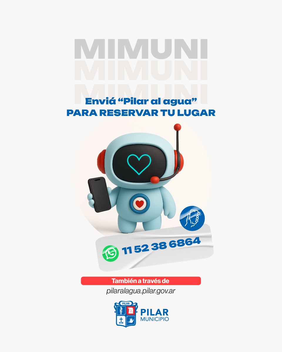 ⛱️🌊 ¡Arrancó el verano y vuelve #PilarAlAgua!

Te esperamos los fines de semana para disfrutar las piletas de todos nuestros Clubes Municipales 😎☀️ 

✅ Reservá gratis tu horario en el chat de #MiMuni al 11-5238-6864 o en pilaralagua.pilar.gov.ar