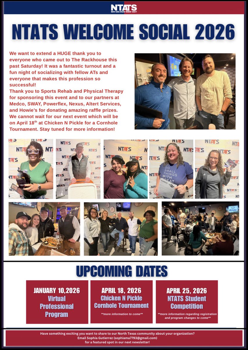 North Texas Athletic Trainers’ Society tweet media