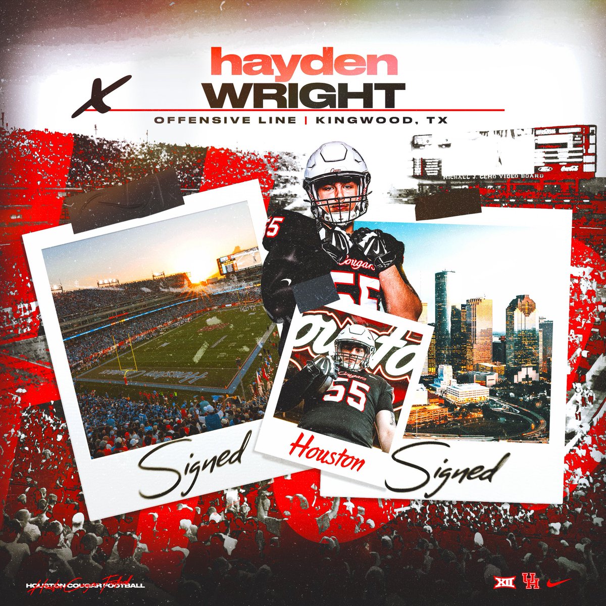 UHCougarFB's tweet photo. Welcome to Houston, @hayden_wright77! https://t.co/RthSXAjmkN