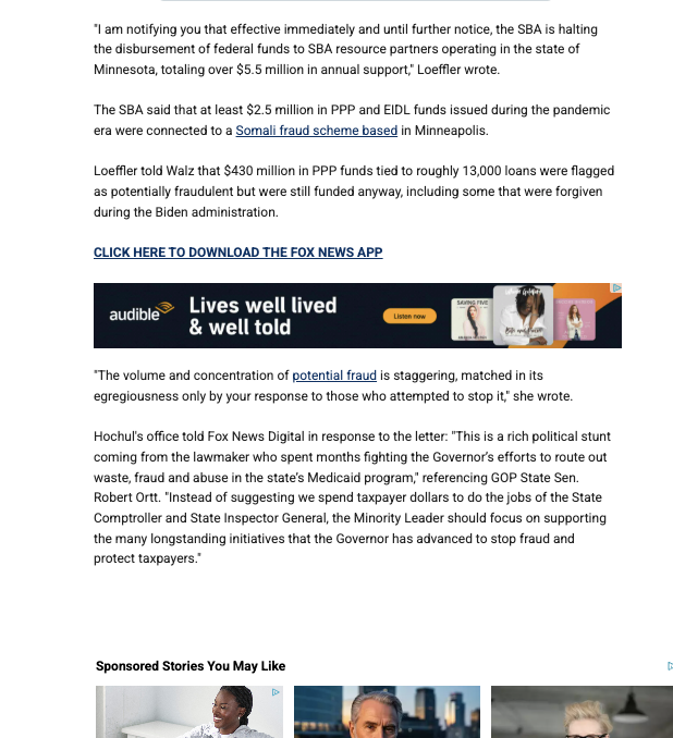 New Yorkers work hard for every tax dollar they earn. That’s why transparency, strong oversight, and accountability in government programs are essential. When reports of fraud emerge elsewhere, it’s a reminder that safeguarding public funds must always be a priority.