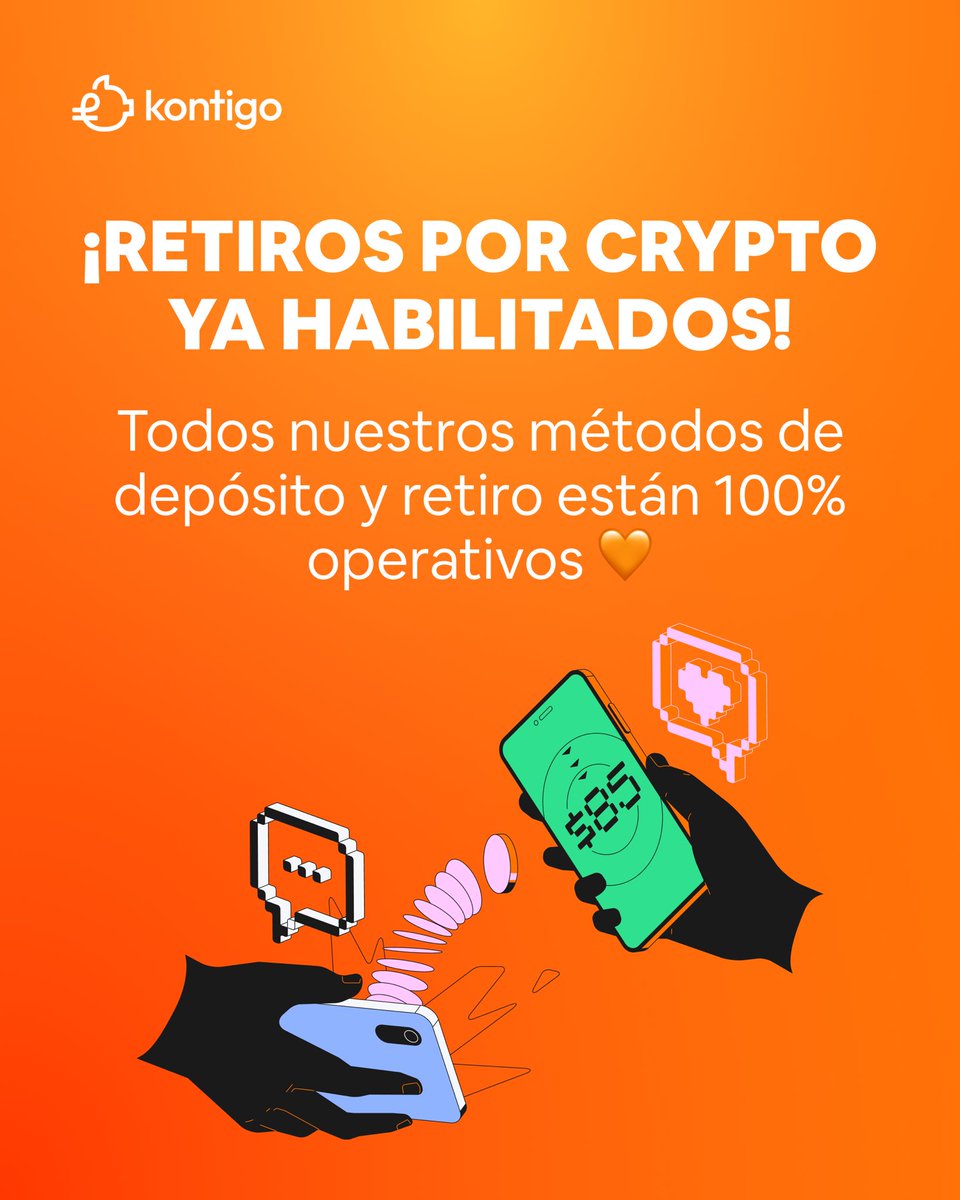 Depósitos y retiros 100% operativos 🧡