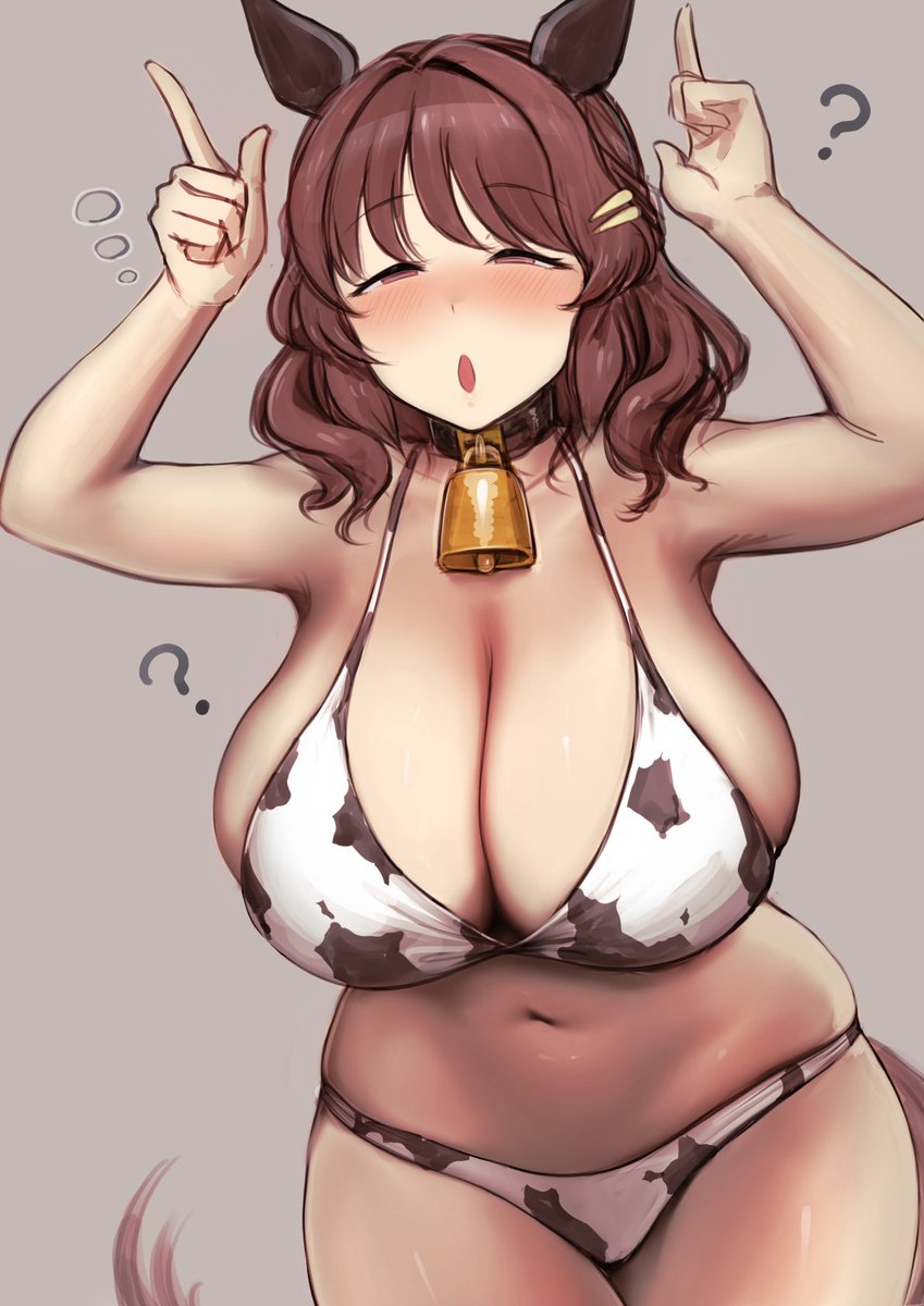 誕生日だからハローさんに牛ビキニ着てもらった 