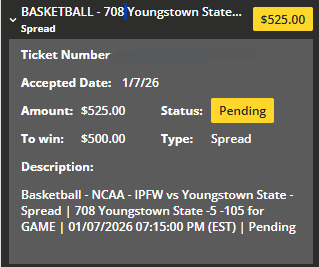 GrindingEddie's tweet photo. Wed Jan 7

CBB:

Utah +9 -107
Duquesne -2.5 -107
Creighton +6.5 -107
Youngstown St -5 -105
Belmont/No Iowa U-137.5 -107 https://t.co/fUsbYqJ9Ad