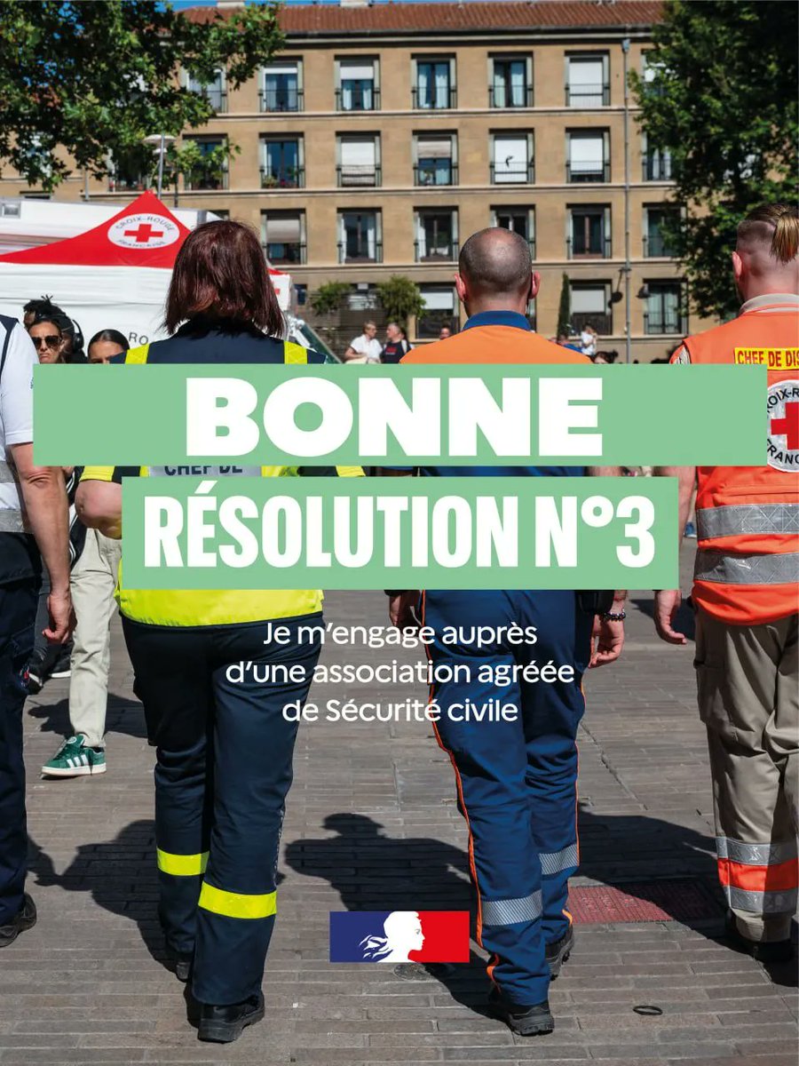 #BonnesRésolutions 🌟 Il existe 14 associations agréées de Sécurité civile !

⛑️Implantées partout en France, elles comptent plus de 100 000 membres qui réalisent des missions d'intérêt général.

🙋‍♀️🙋‍♂️ Rejoignez-les, devenez bénévoles !

Plus d'infos 👉 securite-civile.interieur.gouv.fr/sengager/engag…