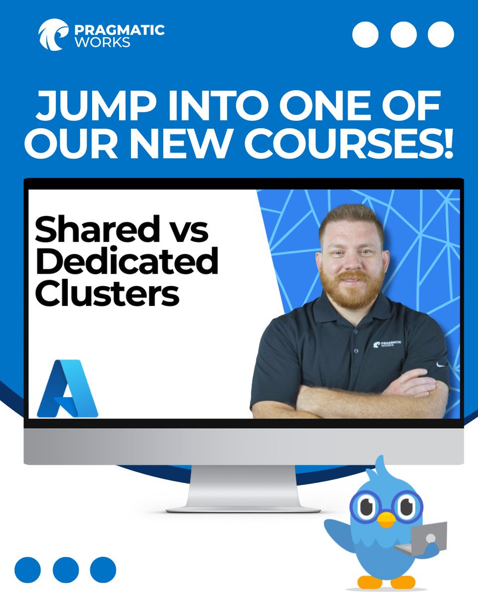 [NEW COURSES] We’ve added three new courses to our On-Demand Learning library. Check out our entire library with hundreds of courses to see how you can take the next step with your skills and career. #PragmaticWorks #MicrosoftPartner
View these courses: prag.works/courses-sm