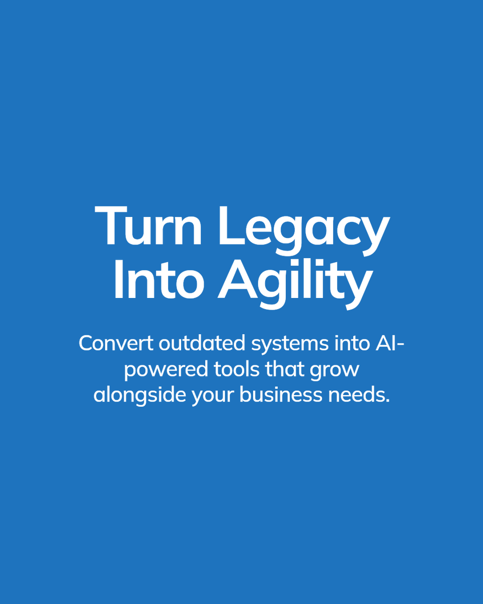 Converting legacy systems into agile assets is a strategic leap. At Technosip, we turn outdated technology into flexible, AI-powered solutions that evolve with your business. Ready to future-proof your enterprise?

Contact Us: technosip.com/contact-us/